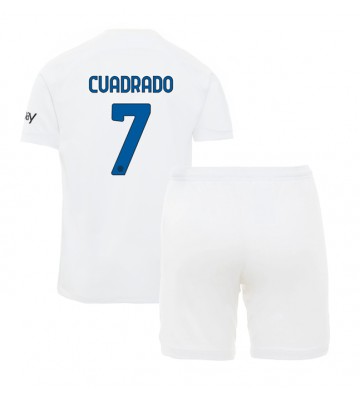 Inter Milan Juan Cuadrado #7 Segunda Equipación Niños 2023-24 Manga Corta (+ Pantalones cortos)